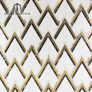 Diseño exclusivo de pared contra salpicaduras de pared vzag mosaico waterjet Nero y latón