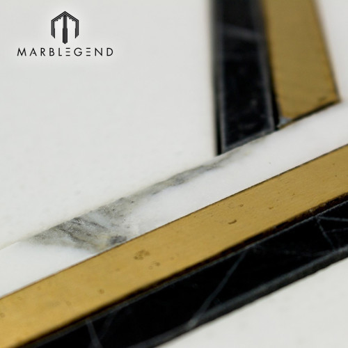 Эксклюзивный дизайн Backsplash Настенная плитка Nero And Brass для водоструйной мозаики