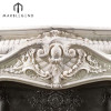 French style carved marble fireplace mantel surround