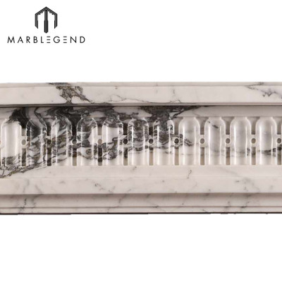 Chinese supplier carrara white marble fireplace mantel