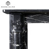 Roman design Hand carved Nero Marquina marble fireplace mantel