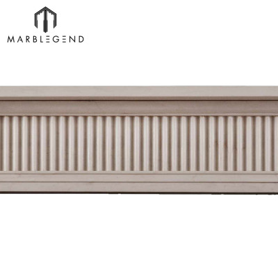 Modern style white marble fireplace mantel for sale
