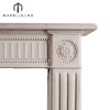 Custom Classical French Style White Marble Fireplace Surround