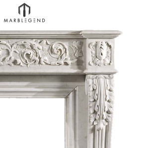 Latest best price indoor freestanding marble fireplace mantel