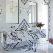 More contemporary minimalist design with marble elements