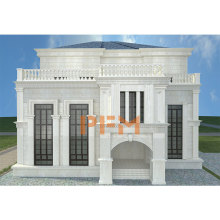 Two versions of facade exterior wall 3D rendering