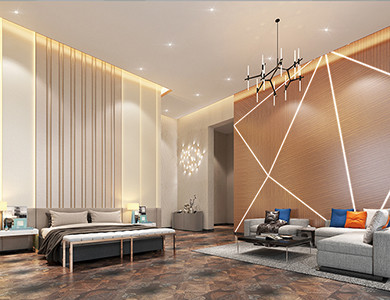 مشروع تصميم غرفة نوم قصر الدوحة الحديث