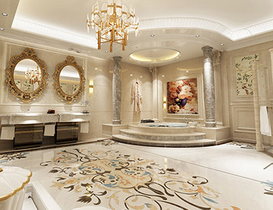Chechnya Fountain & Decoration master bathroom  design