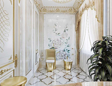 Chechnya Fountain & Decoration guest bathroom design