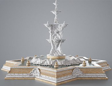 Chechnya Fountain & Decoration marble fountain 3D design