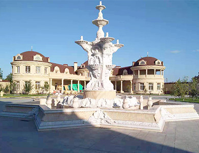 Fuente de Chechenia y fuente de mármol de decoración