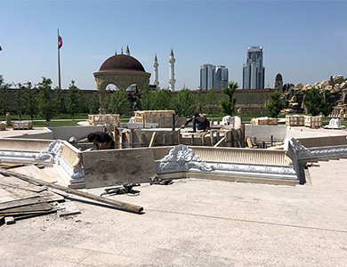 Chechnya Fountain & Decoration marble fountain base frame construction