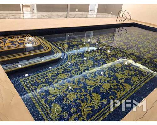 Canada customer's feedback photo about Finished swimming pool mosaics