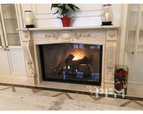 PFM hand-carving wall fountain and fireplace mantel