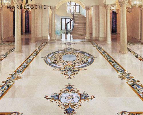 PFM bespoke marble waterjet medallion