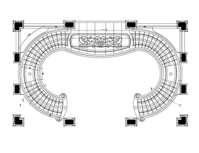 Curved Staircase grand staircase cad desgin