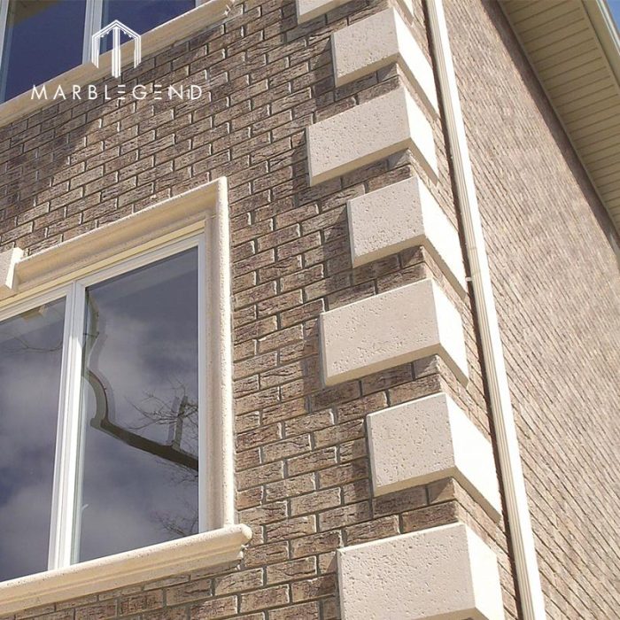 Bespoke Sizes Exterior Wall Cladding Building Facade Limestone Stone Corner Quoins