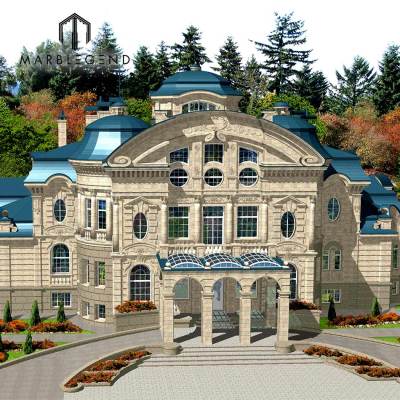 One-stop Exterior Wall Cladding Solutions Provider Portuguese Limestone Stone Curtain Wall for Villa