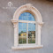 Exterior facade decoration natural stone carving single and double arch window surroud