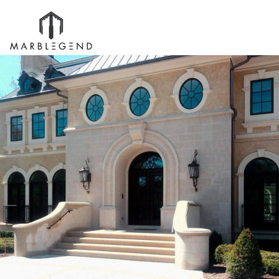 Hand Carved Stone Entrance Door Frame Natural Stone Front Door Surround