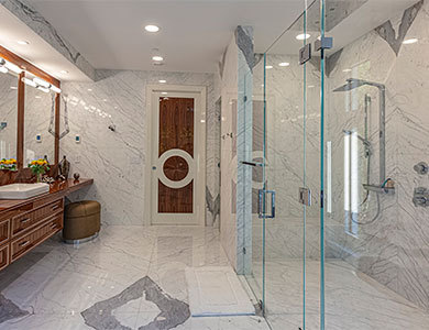 bathroom marble wall and floor decor