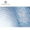Light blue iridescent blend glass mosaic tile antislip glass mosaic tiles for swimming pool price