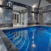 Luminescent iridescent clear glass swimming pool mosaic tiles for private villa