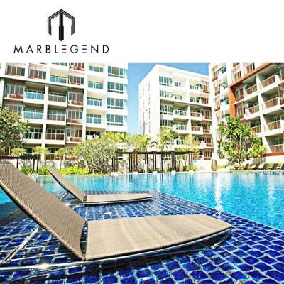 Custom design beautiful blue glass mosaics tile for big swimming pool park party resort pool