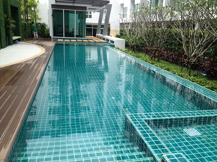 crackle glazed ceramic Mosaic tile upscale green swimming pool mosaics villa outdoor pool mosaic-2