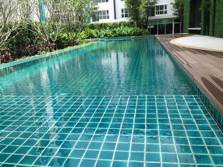 crackle glazed ceramic Mosaic tile upscale green swimming pool mosaics villa outdoor pool mosaic-3