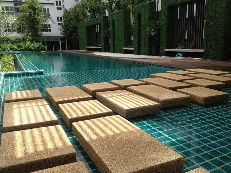 crackle glazed ceramic Mosaic tile upscale green swimming pool mosaics villa outdoor pool mosaic-4