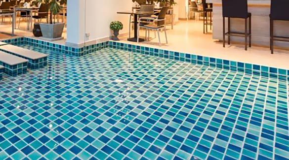 PFM swimming pool glass mosaic