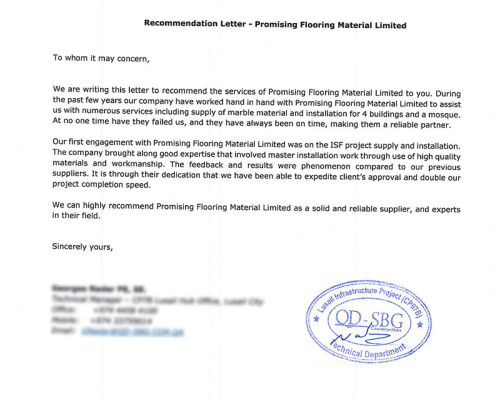 PFM's project work has been highly recognized by QD-SBG