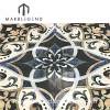 Factory customization high end  gold black marble waterjet for Luxury floor decoration