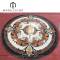 Factory custom design brown marble tile waterjet medallion for indoor floor