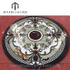 Marble mixed green onyx translucent waterjet medallion for luxury ballroom flooring