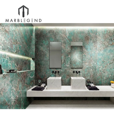 PFM Brazil Tropical Rainforest Texture Amazon Green Marble Luxury Natural Stone for Background Wall Panel