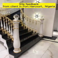 Our brass handrail get latest high comments from PFM client in Port Harcourt,Nigeria.