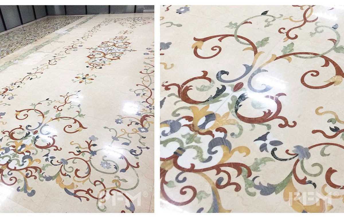 Antique marble flooring