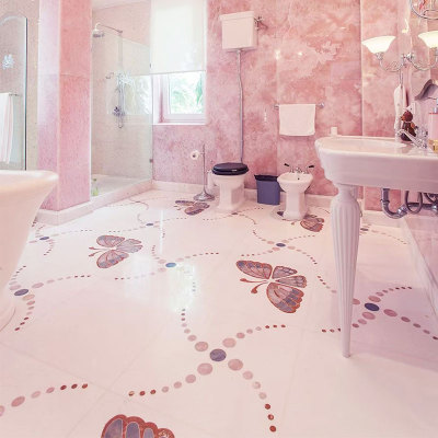 PFM custom hallway marble medallion flooring for villa