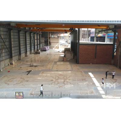 PFM custom water jet marble inlay patern for villa flooring