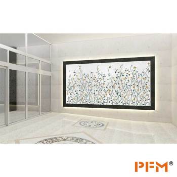 PFM custom modern water jet marble medallion patern for interior design