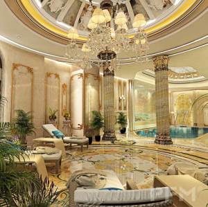 PFM  design water jet marble inlay flooring  for luxury palace