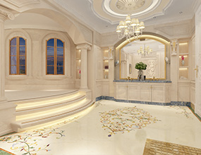 residential_marble waterjet floor bathroom