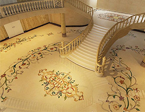 Staircase Marble  Waterjet Floor