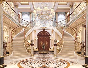 Staircase Brass Handrail