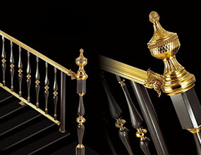 Antique Brass Stair Handrail for Mansion