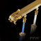 custom gold color brass handrail for luxury villa