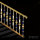 custom gold color brass handrail for luxury villa