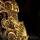 Custom indoor gold color brass stair railing for villa